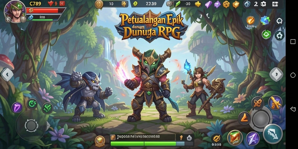 Screenshot gameplay C789 yang menampilkan pertarungan epik dan karakter unik.