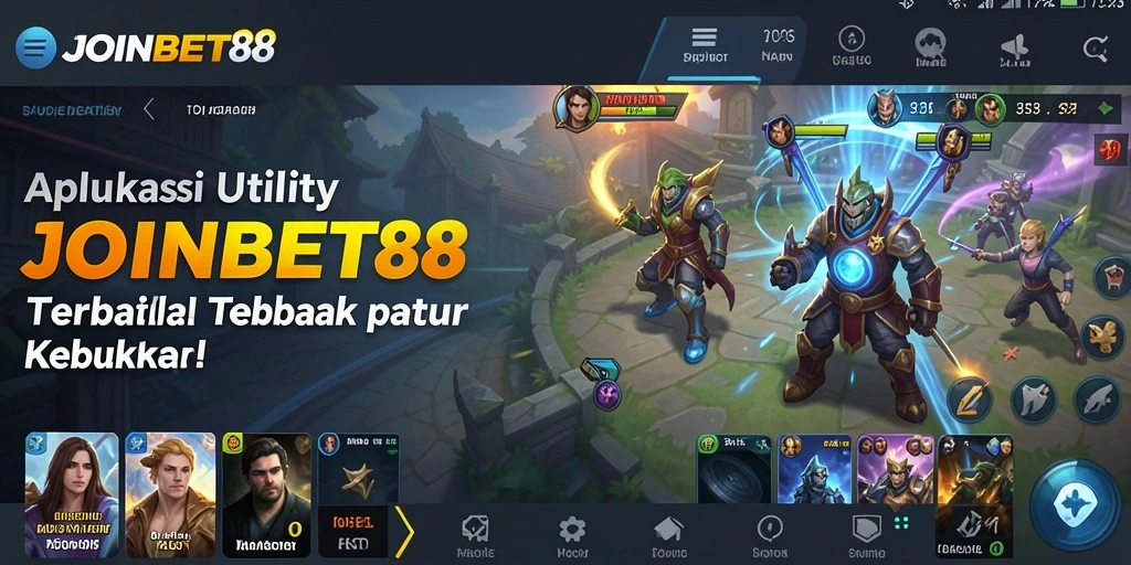 Tampilan utama aplikasi JOINBET88 dengan fitur Utility yang memudahkan.