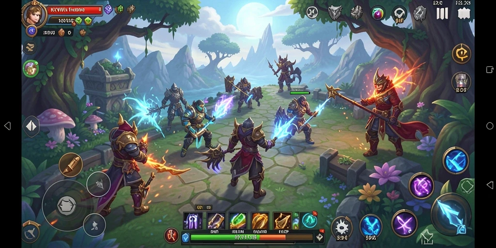 Tampilan gameplay KKWIN menampilkan petualangan fantastis dalam dunia MMORPG.