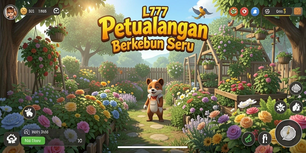Tampilan screenshot utama L777 menampilkan keseruan bermain Farming.