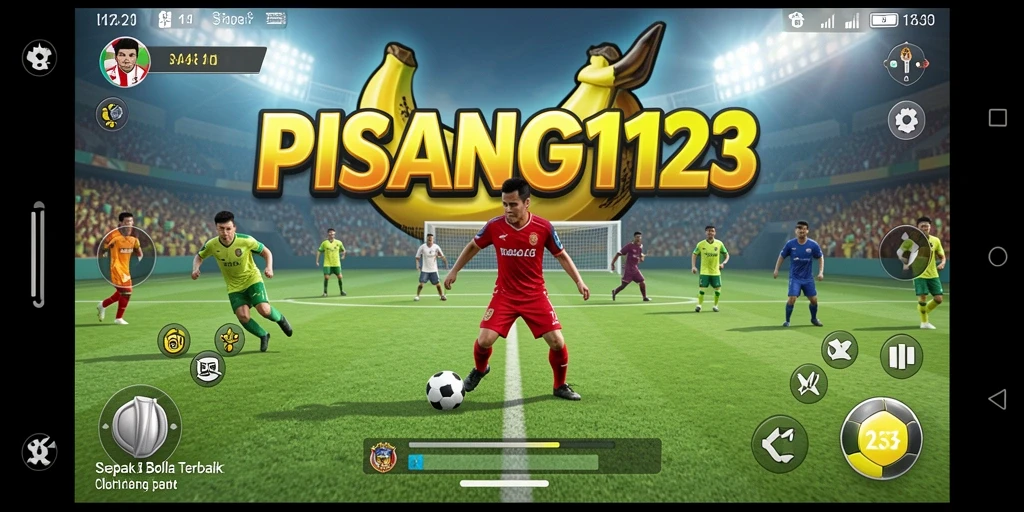 Tampilan mendebarkan dari pertandingan sepak bola di PISANG123.