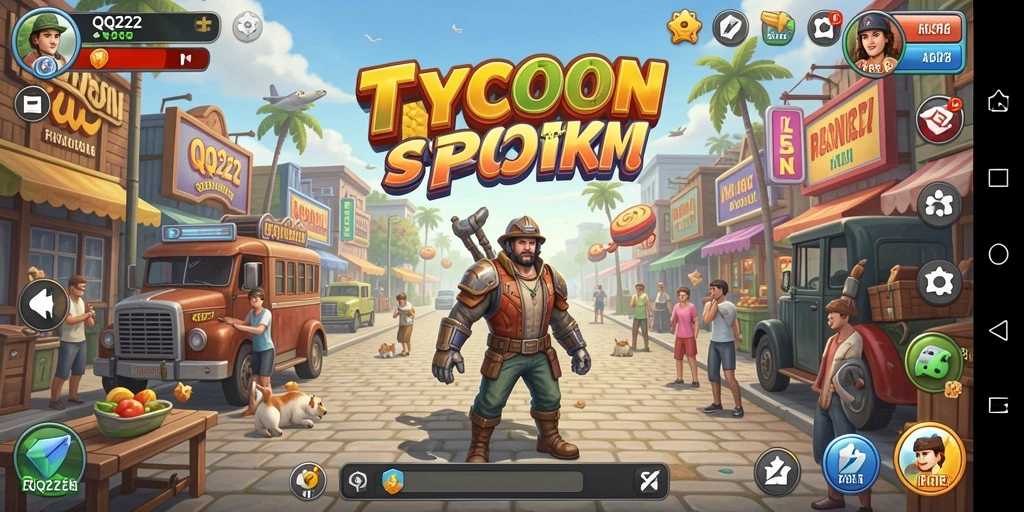 Screenshot gameplay QQ222 menampilkan proses pengelolaan bisnis yang menarik.