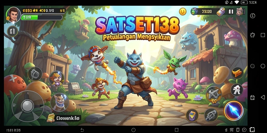 Tampilan permainan SATSET138 yang penuh warna dan menegangkan.