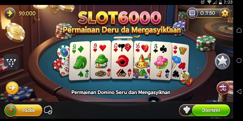 Tampilan gameplay domino yang seru dan penuh strategi.
