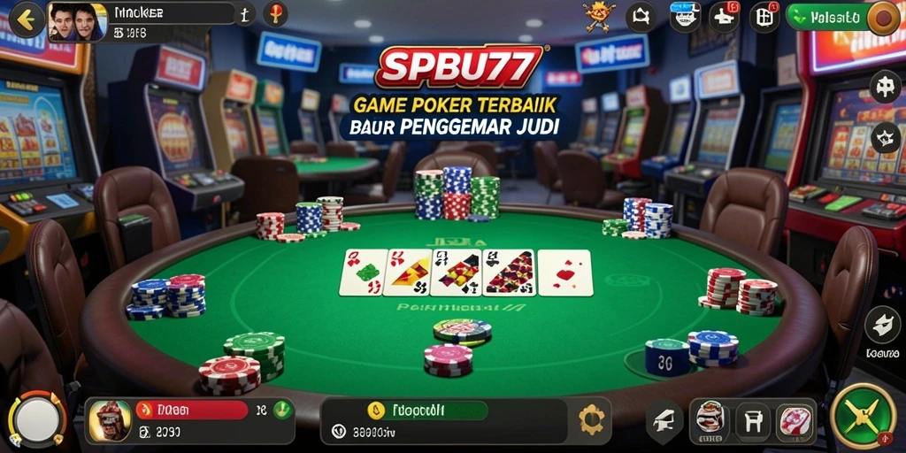Tampilan screenshot utama SPBU77 saat pemain menikmati permainan Poker.