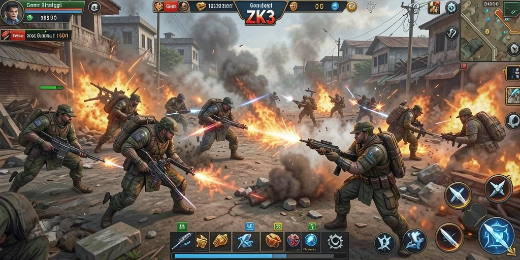 Tampilan gameplay ZK3 yang mendebarkan dan interaktif.
